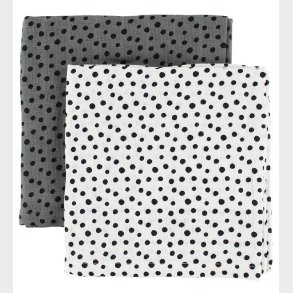 Done By Deer Stofble - 2-pak - 70x70 - Gr/Hvid m. Prikker