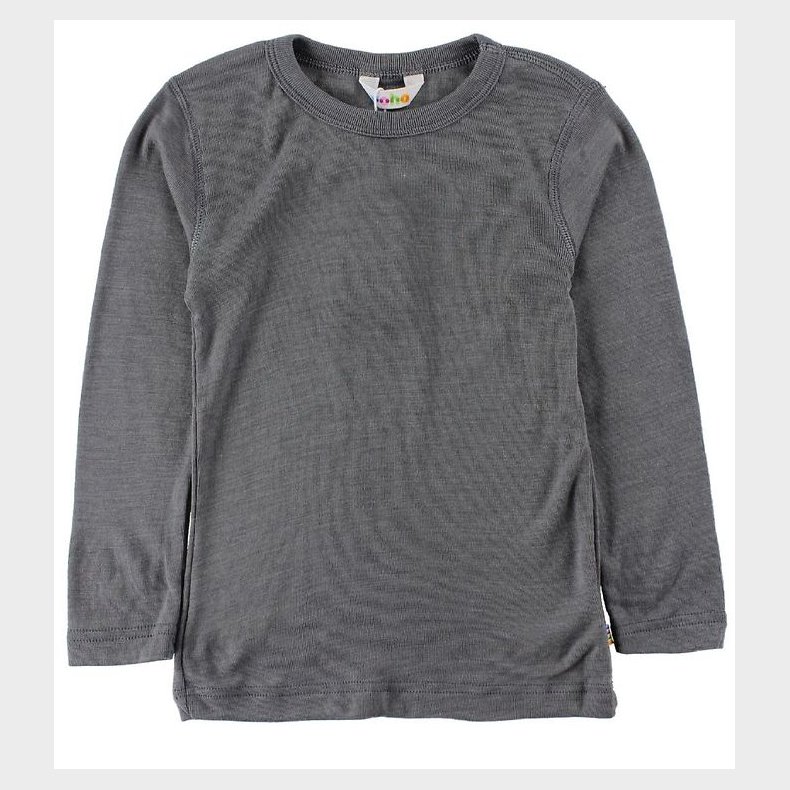 Joha Bluse - Uld/Silke - M�rkegr�