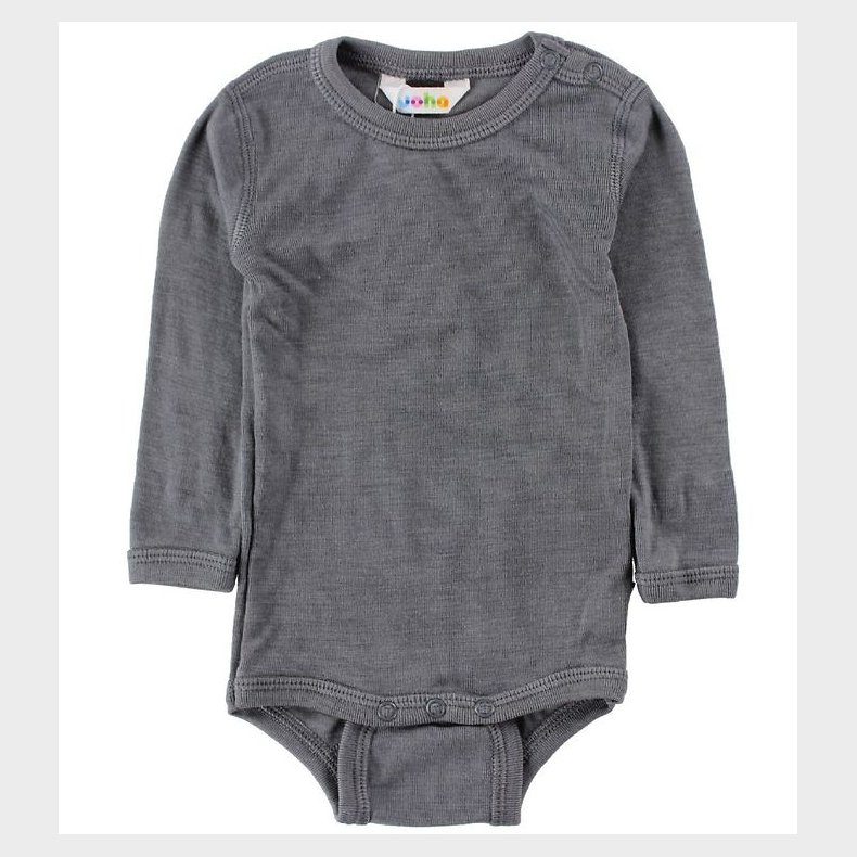 Joha Body l/ - Uld/Silke - Mrkegr
