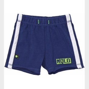 Molo Shorts - Marinebl� m. Neongr�n