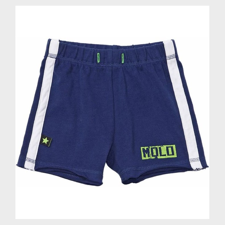 Molo Shorts - Marinebl� m. Neongr�n