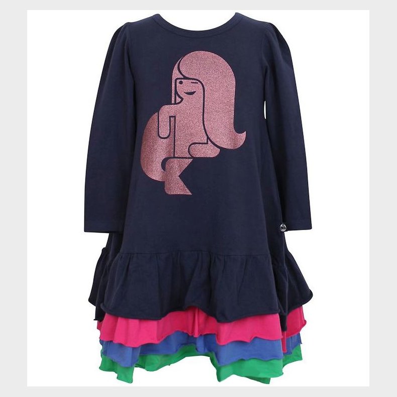 Danef Kjole - Marinebl m. Glimmer Havfrue