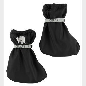 CeLaVi Overtrkssko m. Fleece - PU - Sort