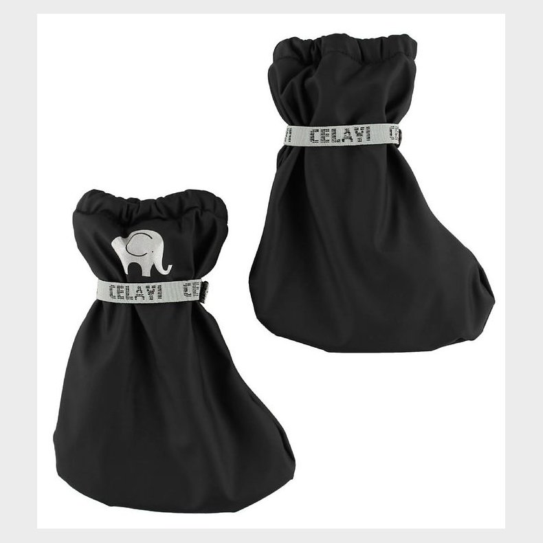 CeLaVi Overtrkssko m. Fleece - PU - Sort