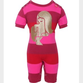 Danef Sommerdragt - Pink stribet m. Guld Havfrue