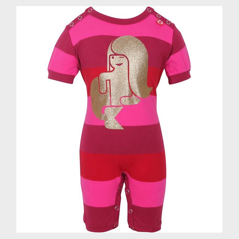 Danef Sommerdragt - Pink stribet m. Guld Havfrue