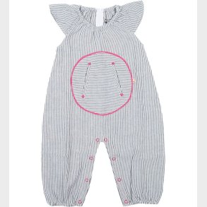 Katvig Sommerdragt - Bl/Hvid Stribet m. Pink