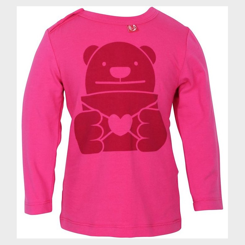 Danef Bluse - Pink m. Rd Love Letter