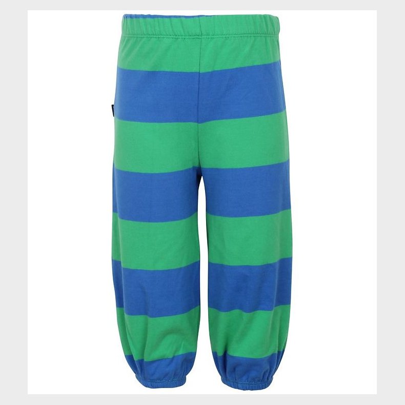 Danef Bomuldsbukser - Grn/Bl Stribet