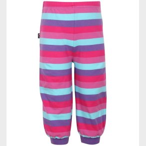 Danef Bomuldsbukser - Pink/Lilla/Turkis Stribet
