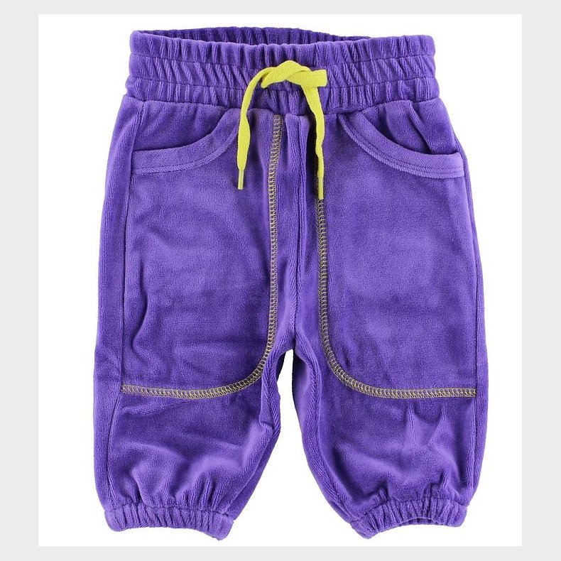 Katvig Velourbukser - Lilla/Gul