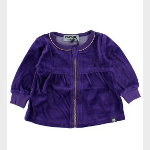 Papfar Velourcardigan - Lilla m. Guld