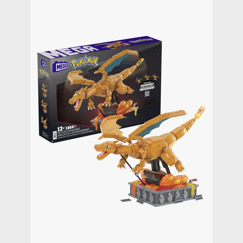 Mega Pok�mon Bygges�t Motion Charizard, 1664 dele