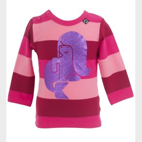 Danef Bluse - Pinkstribet m. Glimmerhavfrue