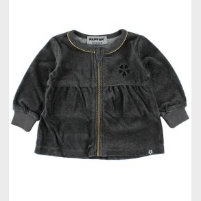 Papfar Velourcardigan - Gr m. Guld