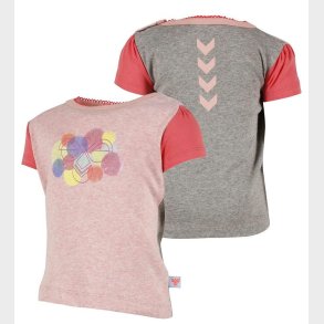 Hummel T-shirt - HMLSolvej - Gr�/Rosameleret