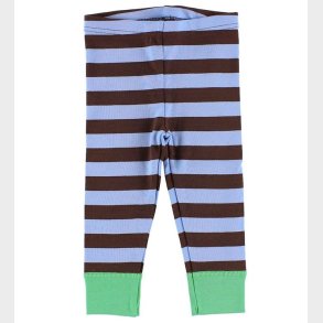 Katvig Leggings - Brun/Lyseblstribet