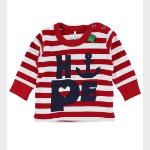 Freds World Bluse - Rd/Hvidstribet m. Anker