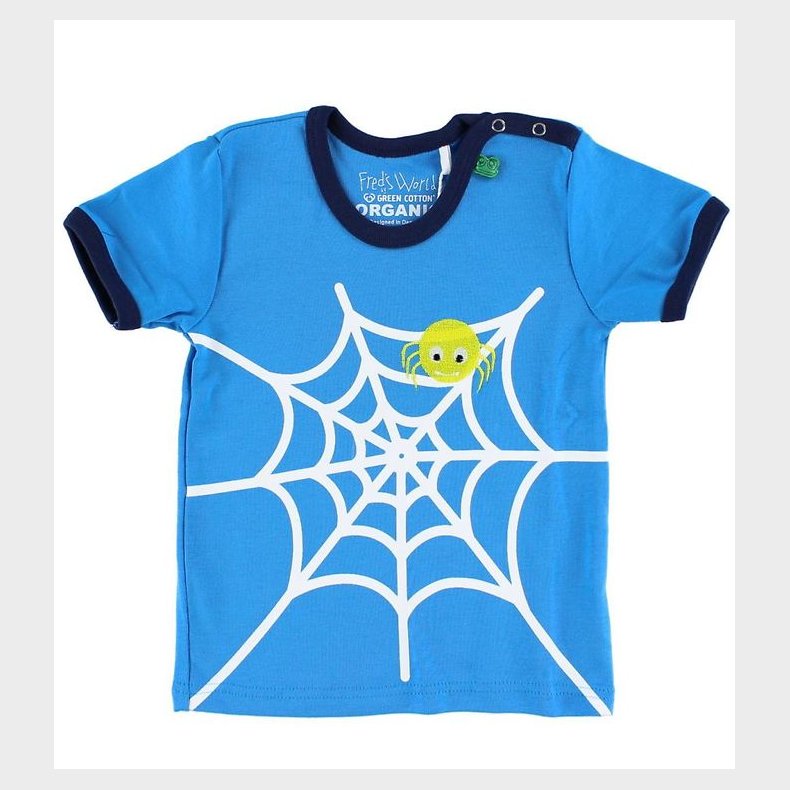 Freds World T-shirt - Lysebl m. Edderkop