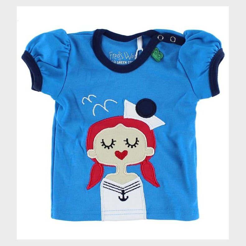 Freds World T-shirt - Lysebl m. Matrospige