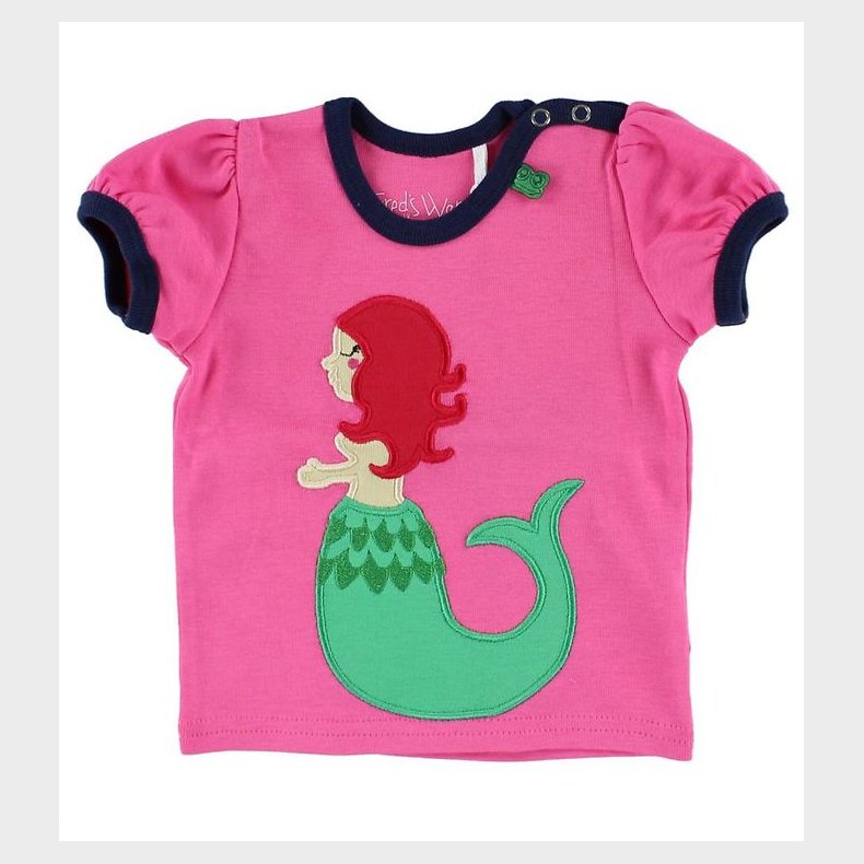Freds World T-shirt - Pink m. Havfrue