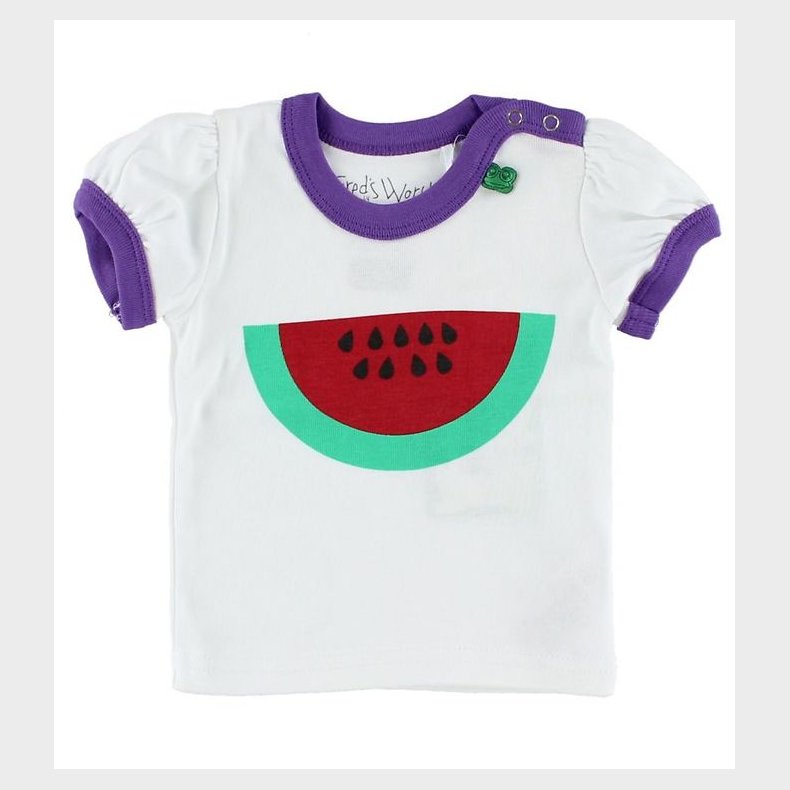 Freds World T-shirt - Hvid m. Vandmelon