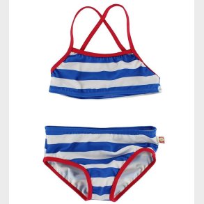 Katvig Classics Bikini - UV50+ - Bl/Hvidstribet m. Rd