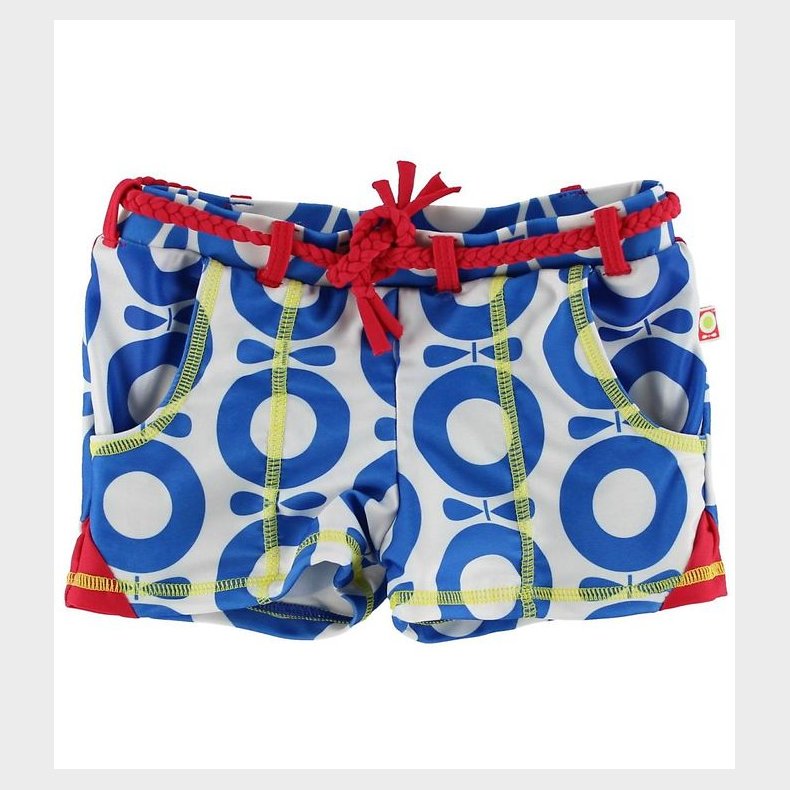 Katvig Classics Badebukser - UV50+ - Bl bler m. Rd