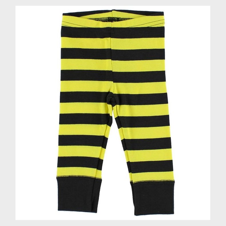 Katvig Leggings - Gul/Sortstribet