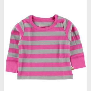 Katvig Bluse - Pink/Grstribet