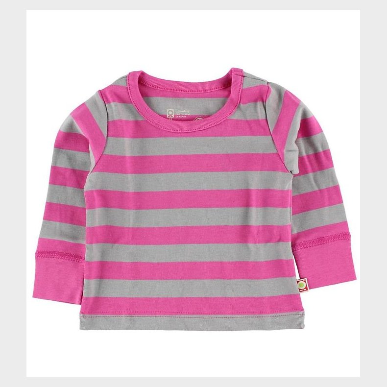 Katvig Bluse - Pink/Grstribet