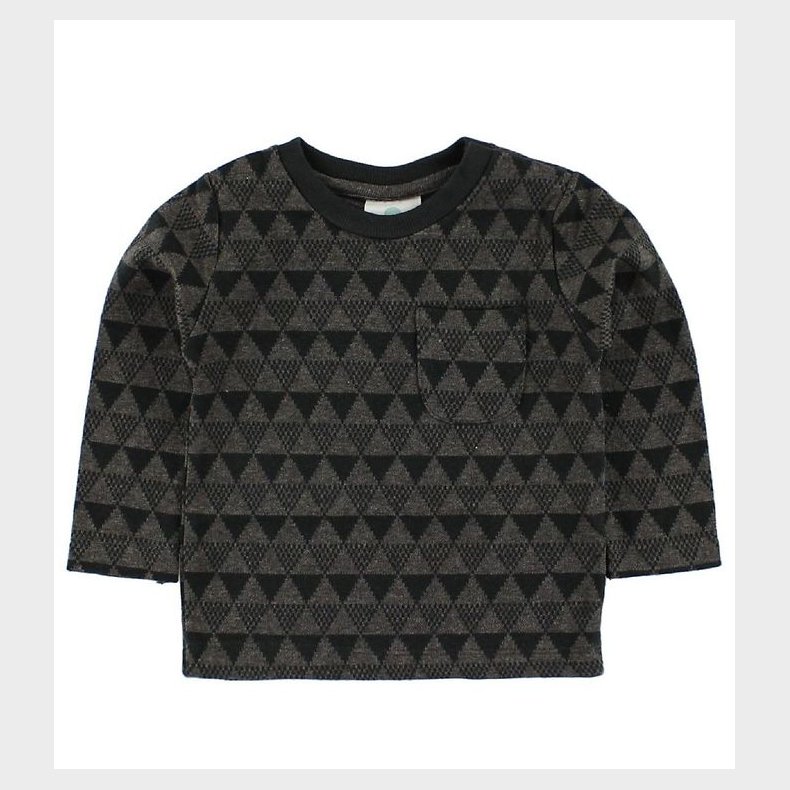 En Fant Bluse - Brun m. Trekanter