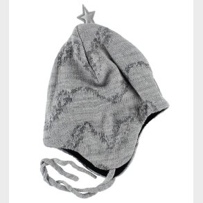 Reima Strikhue - Skuren - Uld/Bomuld - Lysegr m. Print