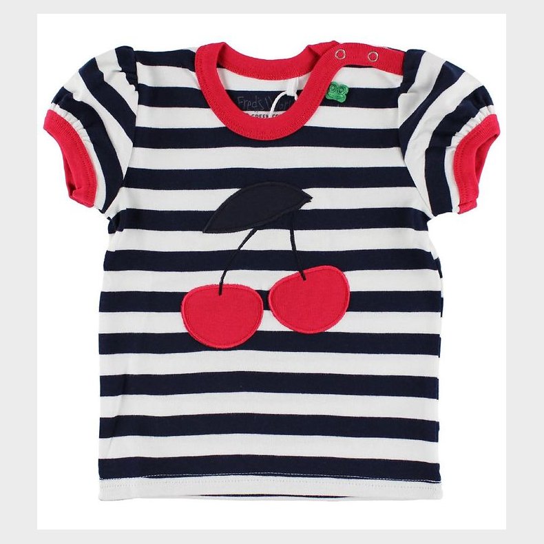 Freds World T-shirt - Navy/Hvidstribet m. Kirsebr