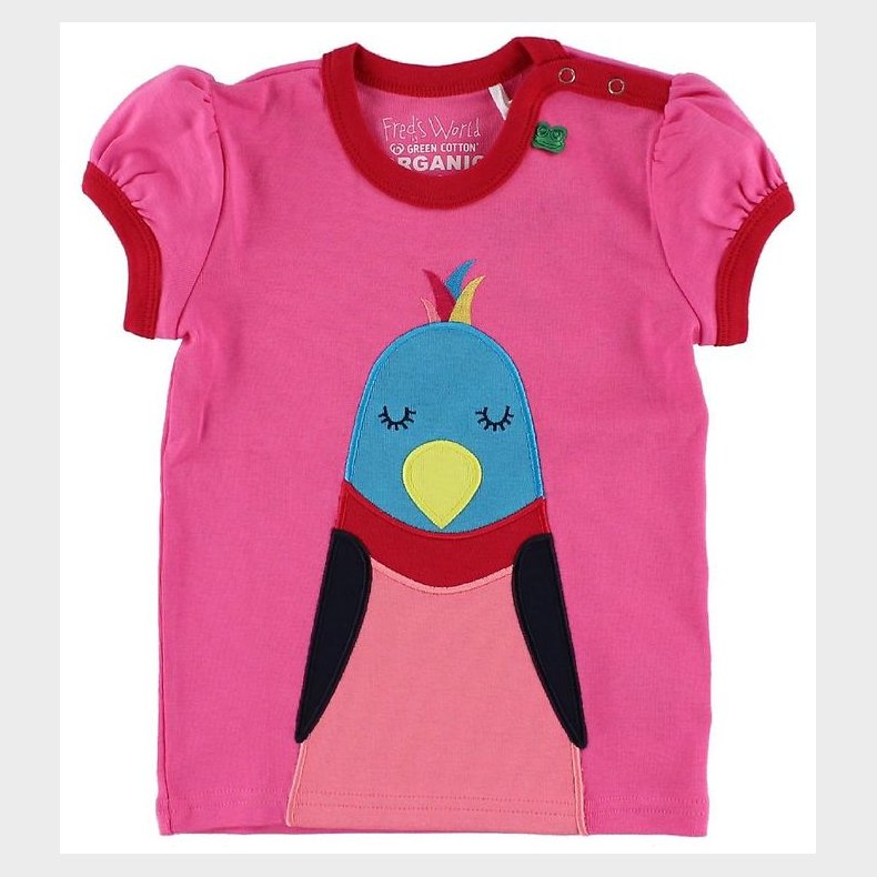 Freds World T-shirt - Pink m. Fugl