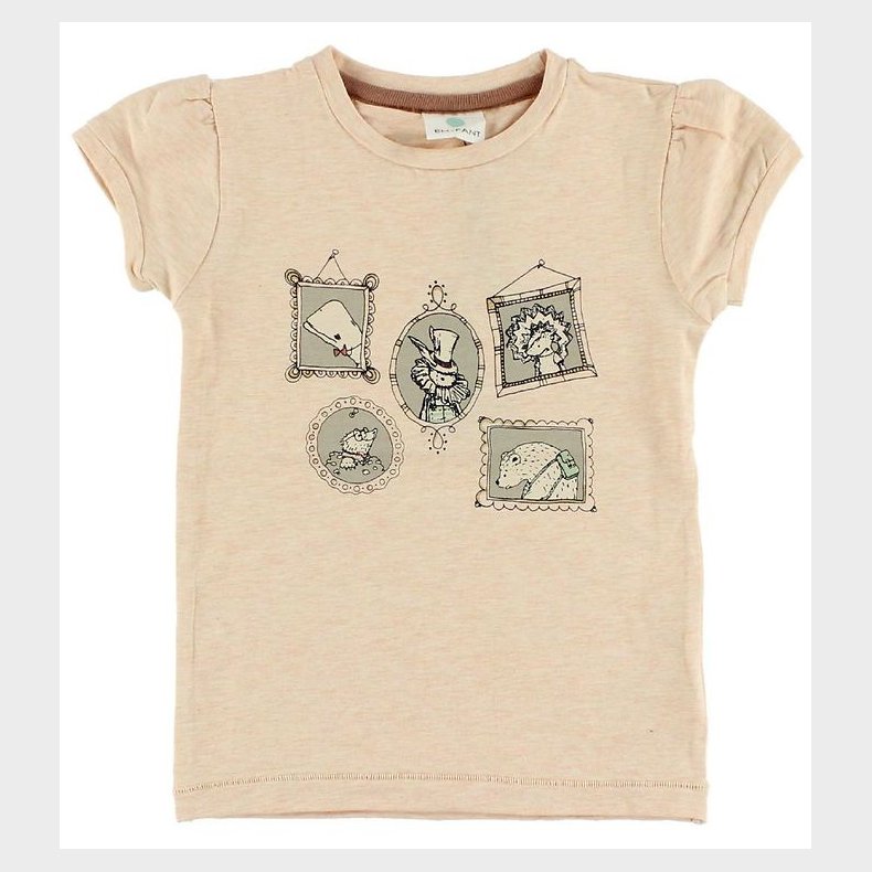 En Fant T-shirt - Ferskenmeleret m. Portrtter