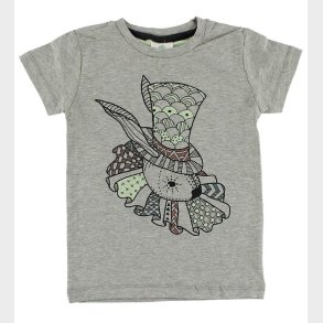 En Fant T-shirt - Grmeleret m. Kanin