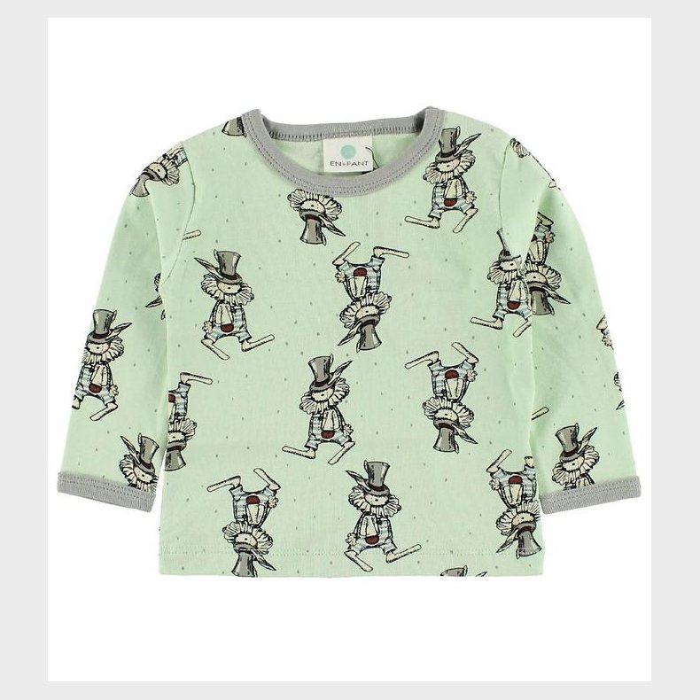 En Fant Bluse - Mint m. Kaniner