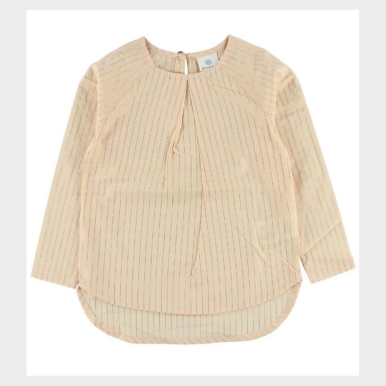 En Fant Kjole - Fersken m. Guld Striber