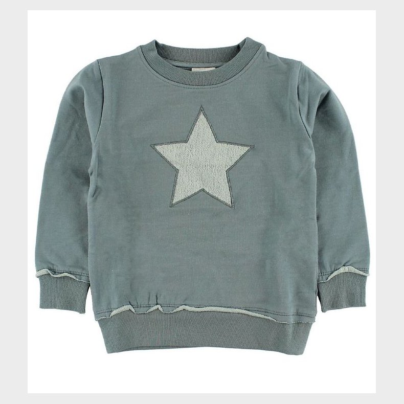 En Fant Sweatshirt - Stvet Grn m. Stjerne