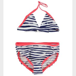 Creamie Bikini - Hvid/Navy Stribet