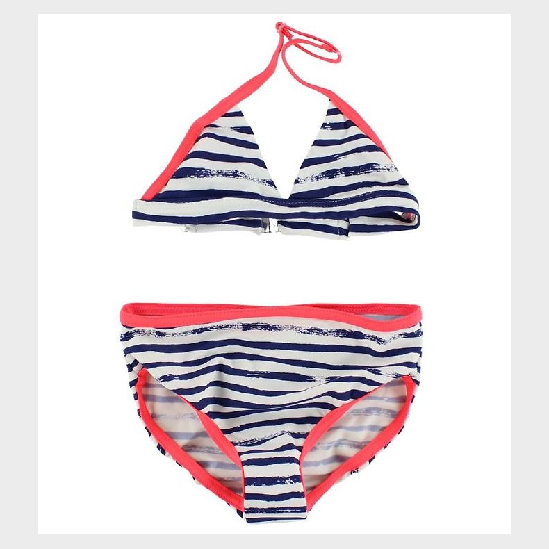 Creamie Bikini - Hvid/Navy Stribet