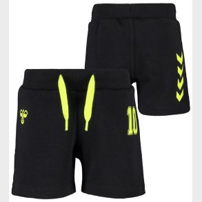 Hummel Shorts - HMLSafi - Sort/Gul m. Vinkler