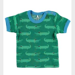 Freds World T-shirt - Flaskegrn m. Krokodiller