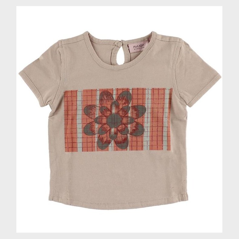 Noa Noa miniature T-shirt - Gammel Rosa m. Blomst