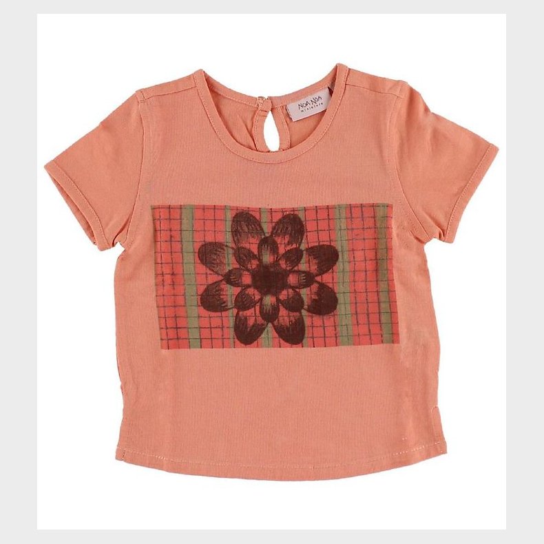 Noa Noa miniature T-shirt - Koral m. Blomst