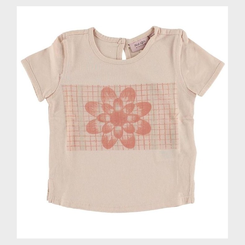 Noa Noa miniature T-shirt - Lys Rosa m. Blomst