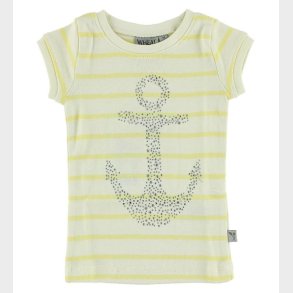 Wheat T-shirt - Creme/Gul m. Anker
