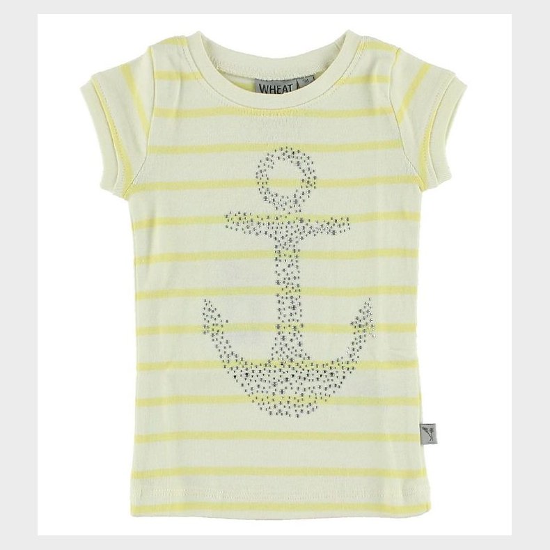 Wheat T-shirt - Creme/Gul m. Anker