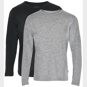 Minymo Bluse - 2-pak - Sort/Grmeleret